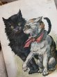 画像2: ▼SALE500▼　Postcard　黒猫と怒る三毛猫　フランス1918年 (2)