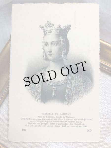 画像1: Postcard　フランス王室　王妃　イザベル・ド・エノー　Isabelle de Hainaut（未使用） (1)