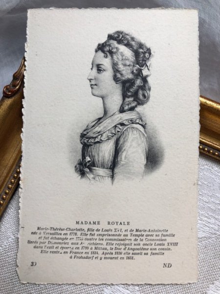 画像1: Postcard　フランス王室　マリー・テレーズ・シャルロット　Marie Thérèse Charlotte　フランス国王ルイ16世と王妃マリー・アントワネットの長女（未使用） (1)