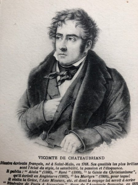 画像2: Postcard　フランス 　フランソワ＝ルネ・ド・シャトーブリアン　政治家　作家　François-René de Chateaubriand（未使用） (2)