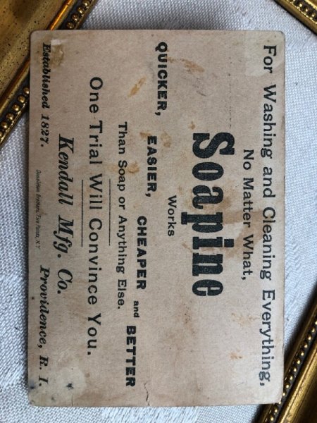 画像2: ▼SALE 500▼ ‘Trade Card トレードカード 石鹸箱のボートに乗る女性 (2)