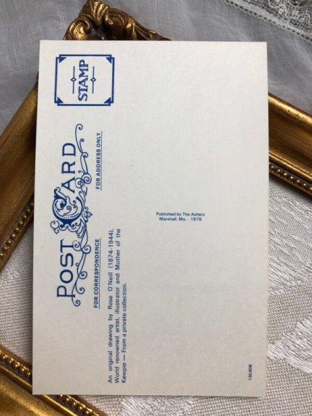 画像3: Postcard   クリスマスプレゼントを運ぶキューピーちゃん Rose O'Neil アメリカ1970年代 (未使用) (3)