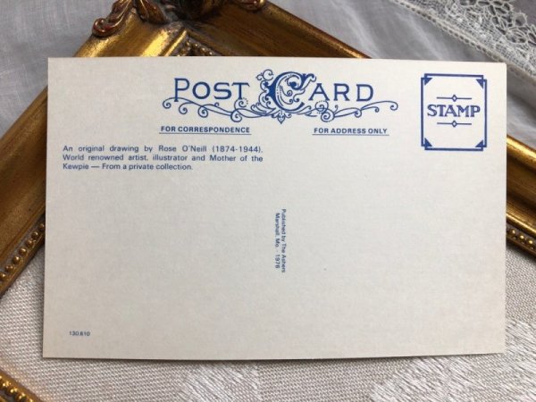 画像3: Postcard   電話でお話をするキューピーちゃん Rose O'Neil アメリカ1970年代 (未使用) (3)