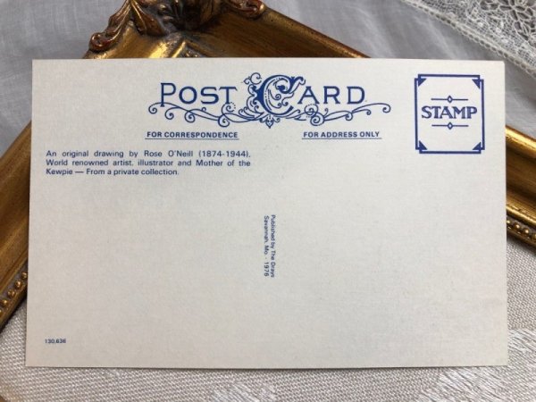 画像3: Postcard  　アコーディオンを弾くキューピーちゃん　Rose O'Neil　アメリカ1970年代 (3)