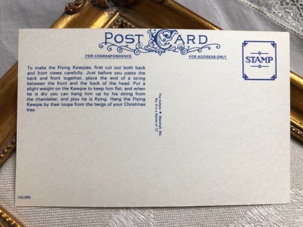 画像2: Postcard   コックのキューピーちゃん 料理人 オーナメント Rose O'Neil アメリカ1970年代 (未使用) (2)