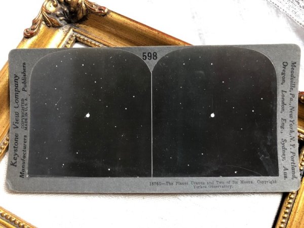 画像1: Stereoview Photo　天王星と2つの月　ウラヌス　ウラーノス　ステレオビューフォト　立体写真　アメリカ (1)