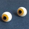 画像1: Antique Glass Eye　アンティーク　ジャーマングラスアイ　薄茶　ドイツ製　ポンチ目　グーグリー　10mm　（1組・2個） (1)