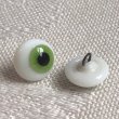 画像2: Antique Glass Eye　アンティーク　ジャーマングラスアイ　緑　ドイツ製　ポンチ目　グーグリー　グリーン　10mm　（1組・2個） (2)