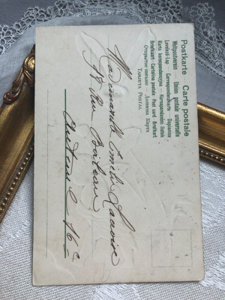 画像4: Postcard  お花占いの天使(妖精) Ellen Clapsaddle フランス1904年 (4)