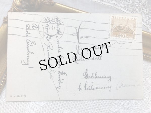 画像5: Postcard  イースター  ウサギ小屋をのぞき込む女の子　卵　Pauli Ebner 1931年 (5)