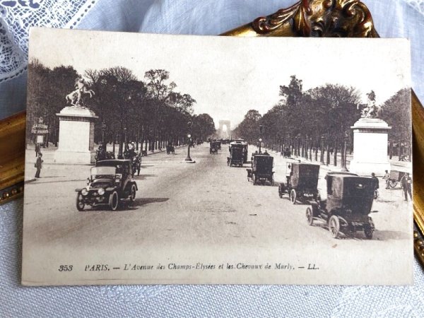 画像2: ▼SALE500▼ Postcard  アンティークポストカード フランス パリ シャンゼリゼ通り (2)