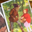 画像3: Vintage card  ビンテージカード2枚組　童話　赤ずきんちゃんとオオカミ　ベルギー　2枚組　Les contes de perrault 8 / 16 /   TINTIN CHEQUE (3)