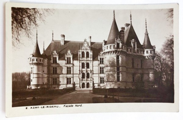 画像1: Postcard  アンティークポストカード　フランス　アゼ・ル・リドー城（未使用） (1)