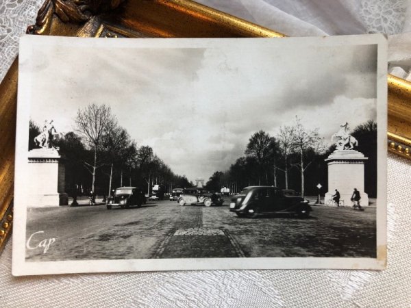 画像2: Postcard  アンティークポストカード フランス パリ シャンゼリゼ通り Champs-Élysées (未使用) (2)