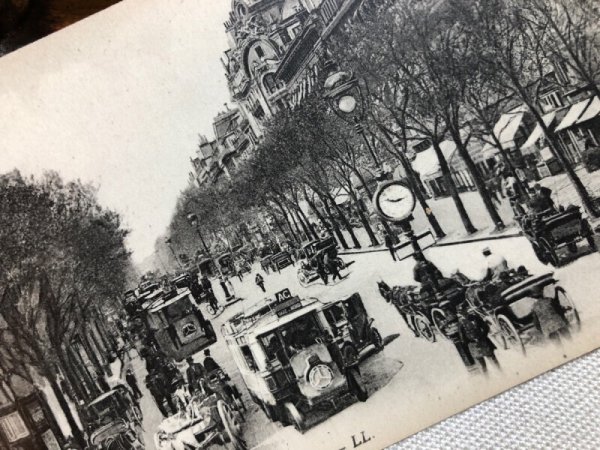 画像3: Postcard  アンティークポストカード フランス パリ イタリアン通り(未使用) (3)