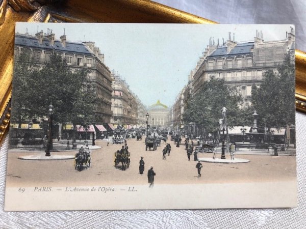 画像2: Postcard  アンティークポストカード フランス パリ オペラ通り(未使用) (2)