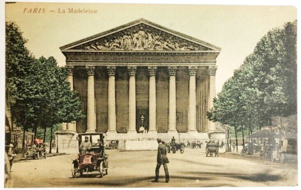 画像1: Postcard  アンティークポストカード　フランス　パリ　La Madeleine（未使用） (1)
