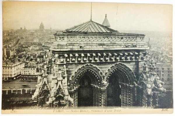 画像1: Postcard  アンティークポストカード　パリ フランス　ノートルダム寺院 (1)