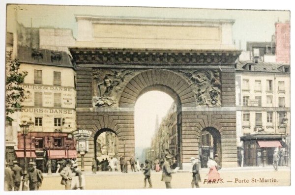 画像1: Postcard  アンティークポストカード　フランス　パリ　ポルト・サン＝マルタン（未使用） (1)