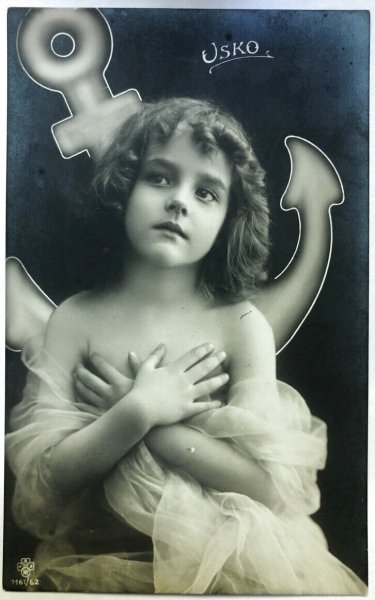 画像1: Postcard    祈る女の子  Grete Reinwald　1911年 (1)