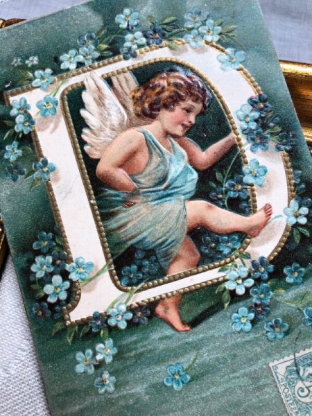 画像3: Postcard  アルファベットの天使 D  Ellen Clapsaddle フランス1907年 (3)