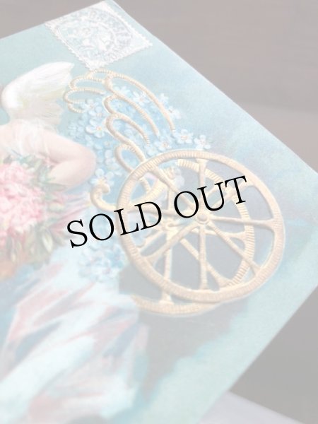 画像4: Postcard  　　鳩車に乗る天使　  Ellen Clapsaddle　フランス (4)