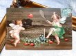 画像2: Postcard  　テニスをする愛の天使　キューピッド  Ellen Clapsaddle　フランス1907年 (2)