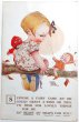 画像1: Postcard 　アンティークポストカード　木の枝に座る女の子と妖精ブーブー　Mable Lucie Attwell　イギリス1930年  (1)