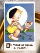 画像2: Postcard 　アンティークポストカード　木の枝に座る子どもと妖精　Mable Lucie Attwell　（未使用） (2)