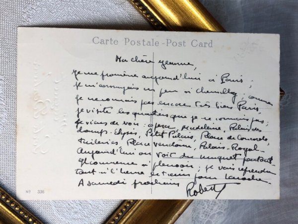 画像3: Postcard  アンティークポストカード　スズランのお花　パニエ　フランス (3)