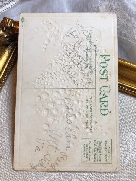 画像3: Postcard  アンティークポストカード スズランとスミレのお花のベル (3)