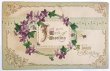 画像1: Postcard  アンティークポストカード　スミレのお花　1913年 (1)