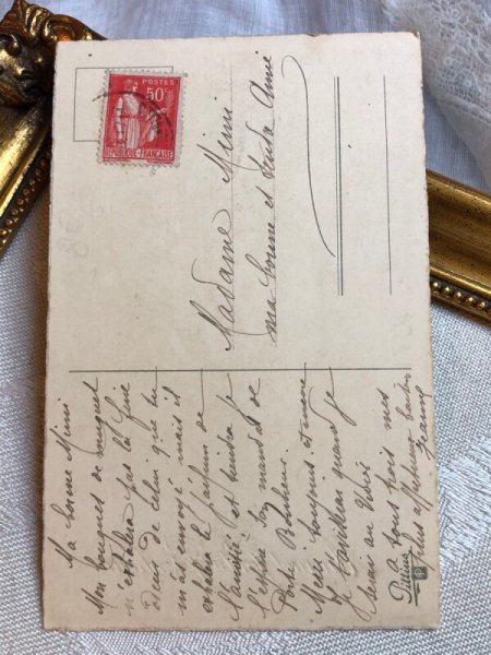 画像4: Postcard  アンティークポストカード スズランのお花 フランス (4)