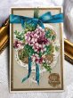 画像2: Postcard  アンティークポストカード　スミレのお花と青のリボン (2)