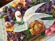 画像3: Postcard 　アンティークポストカード　お花と伝書鳩　薔薇　パンジー　アメリカ1908年 (3)