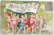 画像1: Postcard 　アンティークポストカード　薔薇を振りまく子ども（天使）たち　フランス1906年 (1)