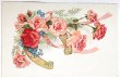画像1: Postcard 　アンティークポストカード　薔薇のお花と馬蹄　フランス　（未使用） (1)