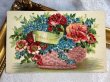 画像2: Postcard 　アンティークポストカード　薔薇と忘れな草のお花 (2)