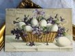 画像2: Postcard  アンティークポストカード　イースター　スミレのお花と卵 (2)