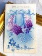 画像2: Postcard  　アンティークポストカード　お花のリースと水辺の風景 (2)