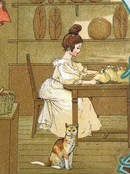 画像3: Bon Marche  　ボンマルシェカード　パン屋さんの女の子　LA BOULANGERE (3)