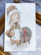 画像2: ▼SALE500▼ Greeting card 　アンティークポストカード　感謝祭　サンクスギビング　七面鳥と女の子 (2)