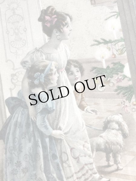 画像3: Postcard　アンティークポストカード　クリスマス　ツリーに感嘆する子どもたち　M.M.VIENNE　（未使用） (3)