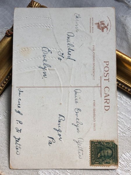 画像4: Postcard   アンティークポストカード 新年祝い Happy New Year 天使とベル Ellen Clapsaddle  (4)