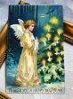 画像2: Postcard  　アンティークポストカード　新年祝い　Happy New Year 天使とツリーのキャンドル　Ellen Clapsaddle　1908年 (2)