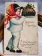 画像2: Postcard  　アンティークポストカード　クリスマスプディングを運ぶ子ども　Christmas　Ellen Clapsaddle　 (2)