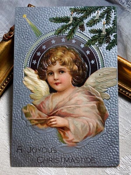 画像2: Postcard   アンティークポストカード クリスマス Christmas  天使 Ellen Clapsaddle  (2)