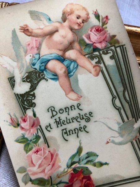 画像3: Postcard   アンティークポストカード クリスマス Christmas  天使 フランス (3)