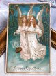 画像2: Postcard  　アンティークポストカード　クリスマス　Christmas 　2人の天使　1906年 (2)