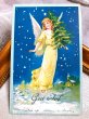 画像2: Postcard  　アンティークポストカード　クリスマス　Christmas  天使とツリー　1903年　スウェーデン (2)